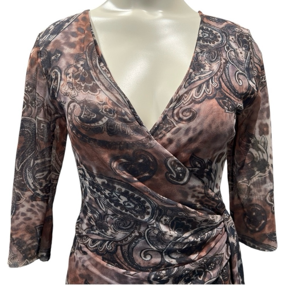 Johnny Heaven Faux Wrap Blouse Size Medium